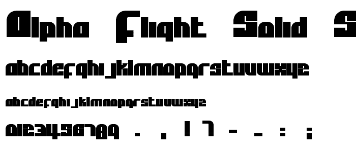 Alpha Flight Solid Small Caps font